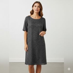 Show Me Your Mumu Black Leopard Print Shift Dress Flutter Sleeve Medium